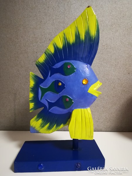 For fish lovers!!! Decorative, wooden fish, 37 cm high
