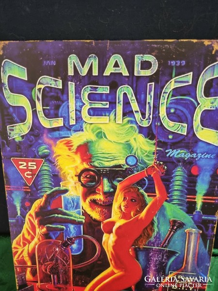 Mad Science Decorative Vintage Metal Sign New! (27)