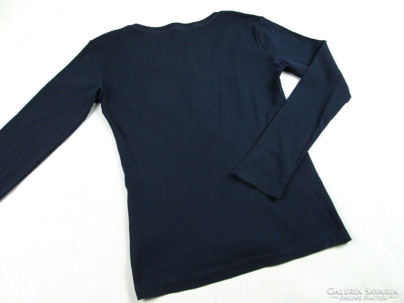 Original tommy hilfiger (s) women's elastic dark blue long sleeve top