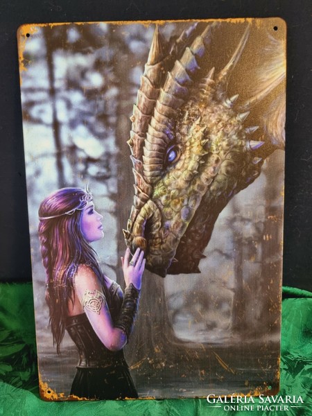 Fantasy - dragon world - fairy tale world vintage metal sign new (63-7380)