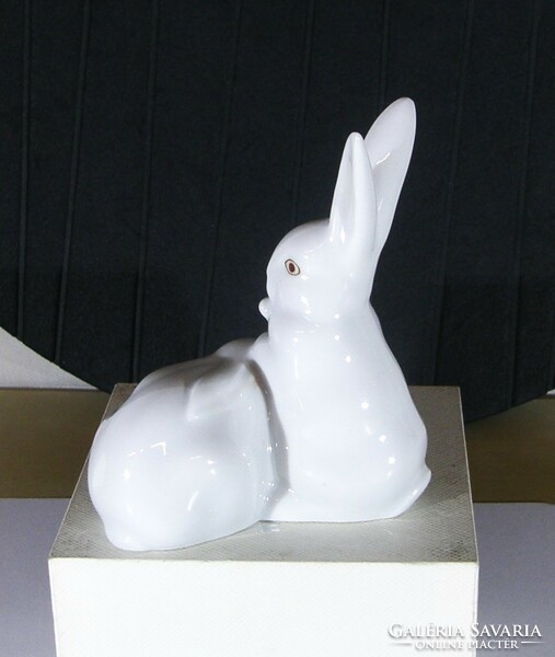 A pair of Herend rabbits