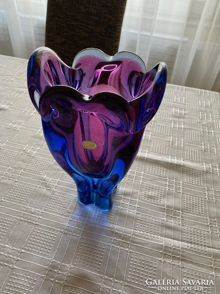 Czech crystal vase