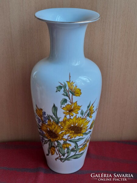 Rare! Large Zsolnay sunflower pattern vase 34 cm.!