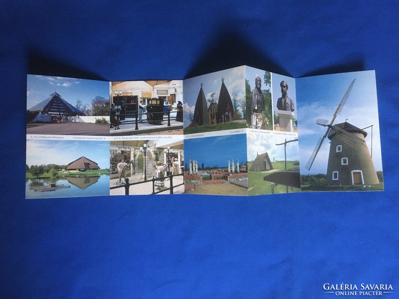 Two postcards about ópustaszer, an introduction and a 2003 entrance to the Feszty panorama