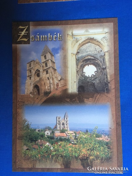 Négy 2001-es képeslap Zsámbékról (kettő egyforma)