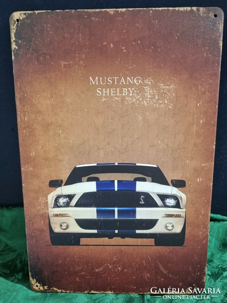 Mustang Autó dekorációs  Vintage fém tábla ÚJ! (26)