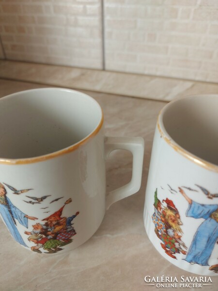 Personal collection! 4 Zsolnay fairy tale character mugs!