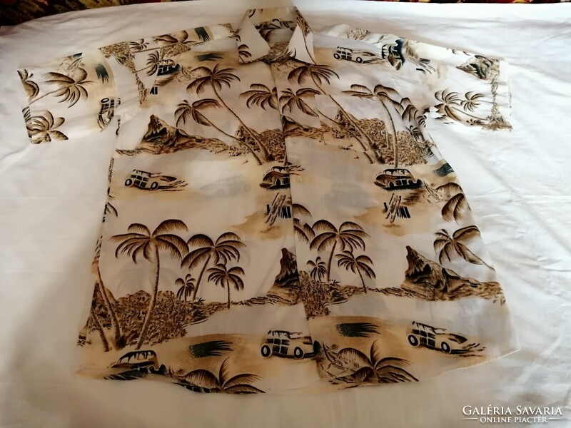 XL, men's Hawaiian shirt, chest width 128 cm.