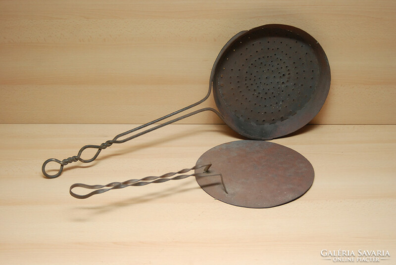 Antique chestnut refrigerator and coffee roaster