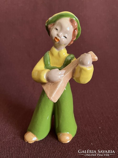 H Rahmer Mária mandolinos kerámia figura jelzetlen