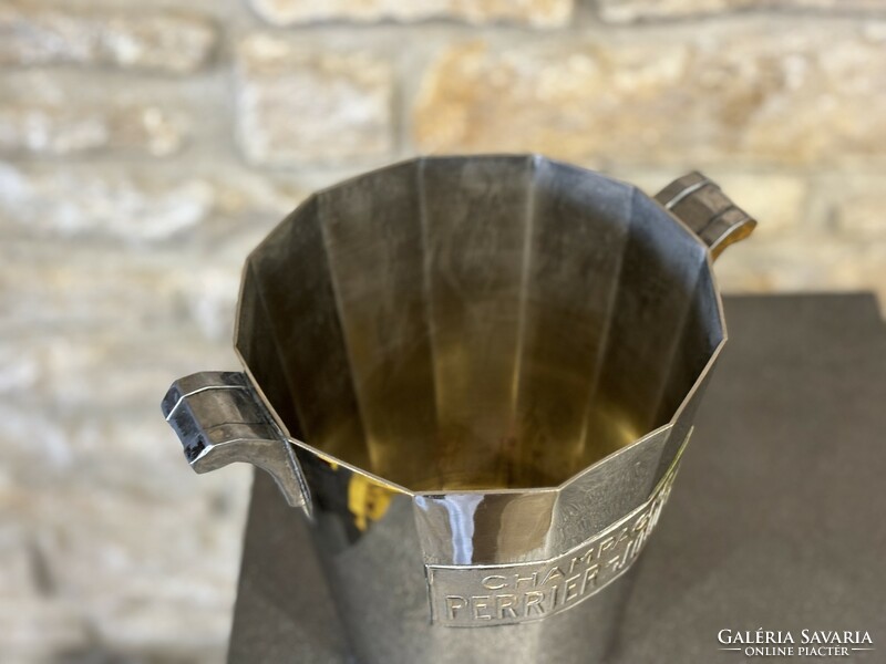 Perrier-jouët champagne polygonal art deco champagne cooler from the 1930s French argit manufacture