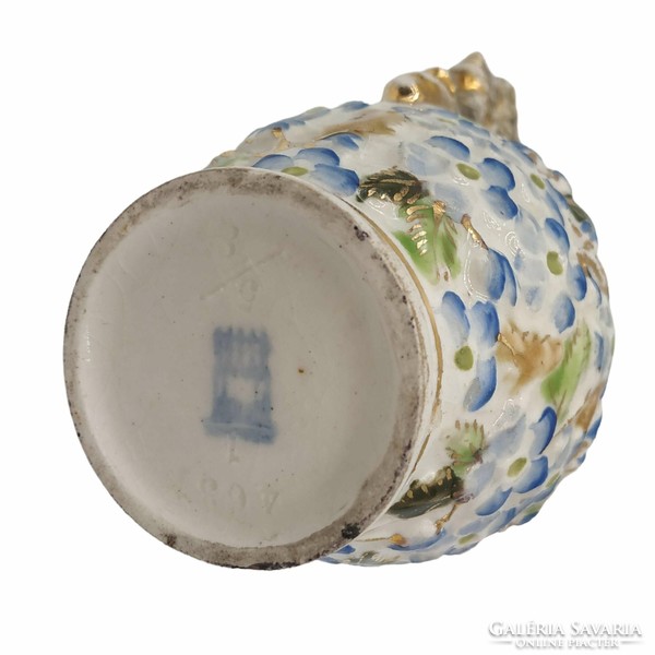 Zsolnay historizáló kék váza M00990
