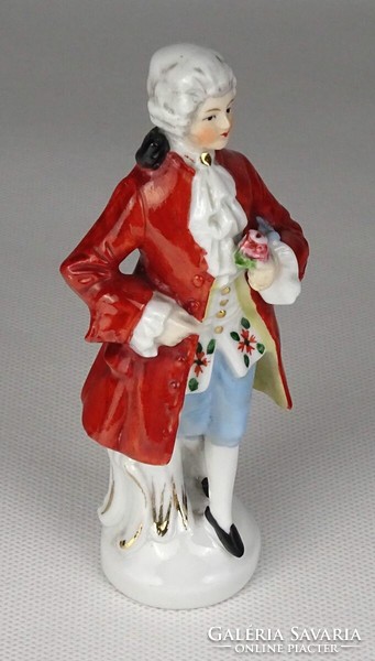 1Q858 old Rococo porcelain male figure 12.5 Cm
