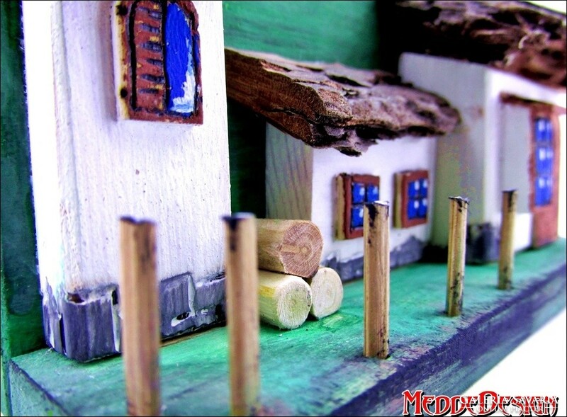 Meddedesign cottage decor mountain bottom detail - wall/table/shelf decoration