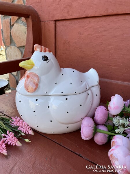 Gyönyörű színes húsvéti tojásoknak tojás fedeles nagyobb méretű tyúk tartó dekoráció ünnep