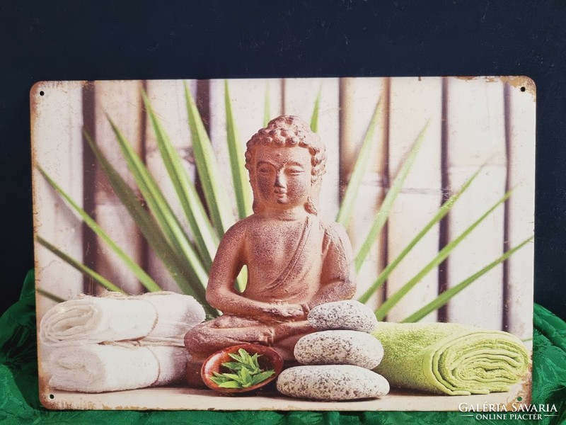 Buddha  Vintage fém tábla ÚJ! (48)