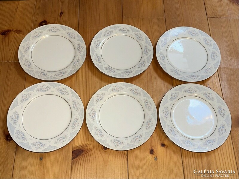 Chinese gold-edged porcelain small plate, 6 pieces together