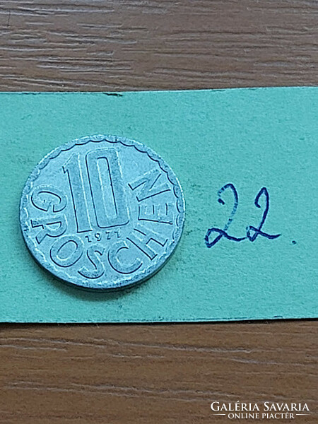 Austria 10 groschen 1971 alu. 22