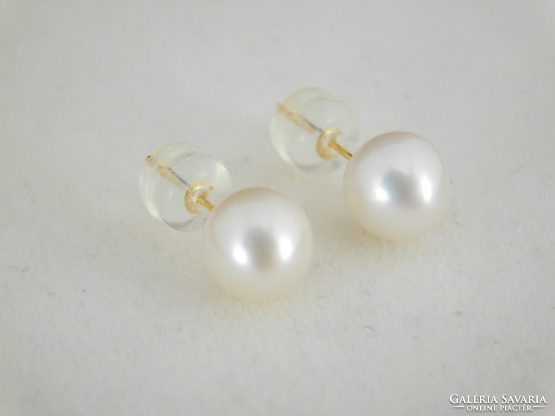 Pearl 18k gold earrings