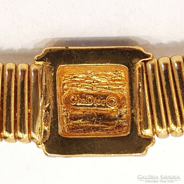 Original christian dior 18kt gold-plated omega necklace