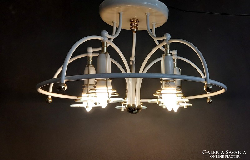 Vintage 5 izzós Memphis mennyezeti lámpa ALKUDHATÓ design