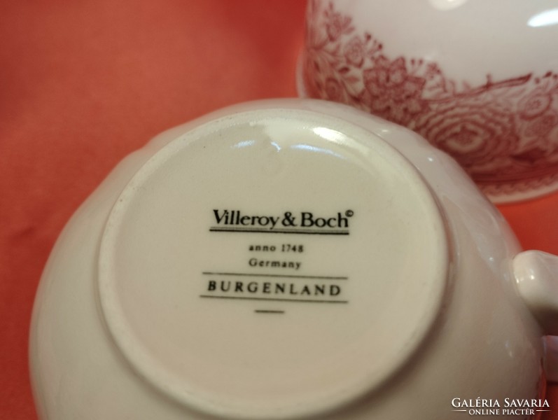 Villeroy § Boch, Burgenland pink színű kávés csésze, 4 db.