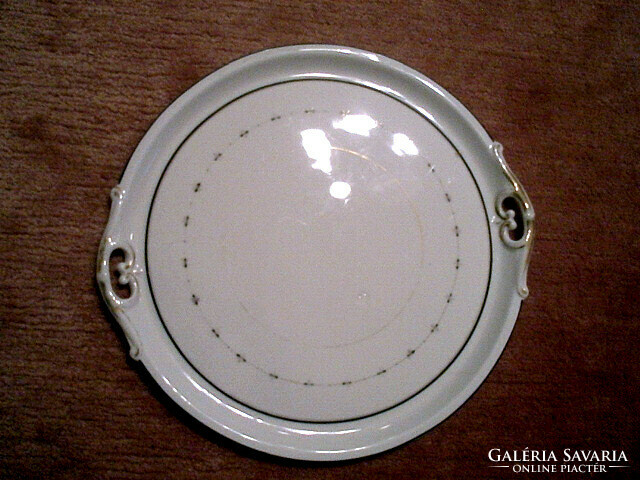 Antique art deco porcelain tray cake plate with handle - 39 cm - art&decoration