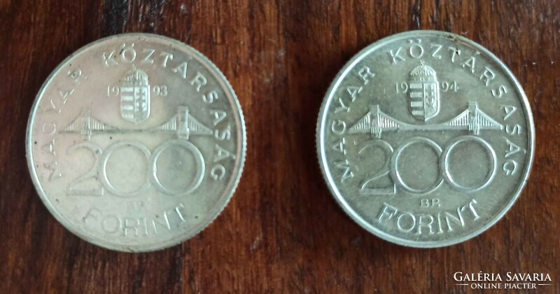 200 Forint 1993-94 Ezüst