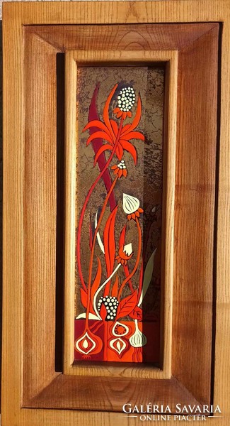 Zsuzsa Stekly (1954-): flowers - fire enamel, sheet metal