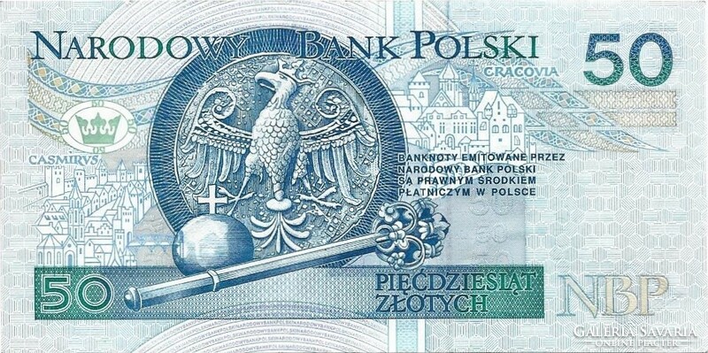 50 zloty zlotych 1994 Lengyelország Gyönyörű