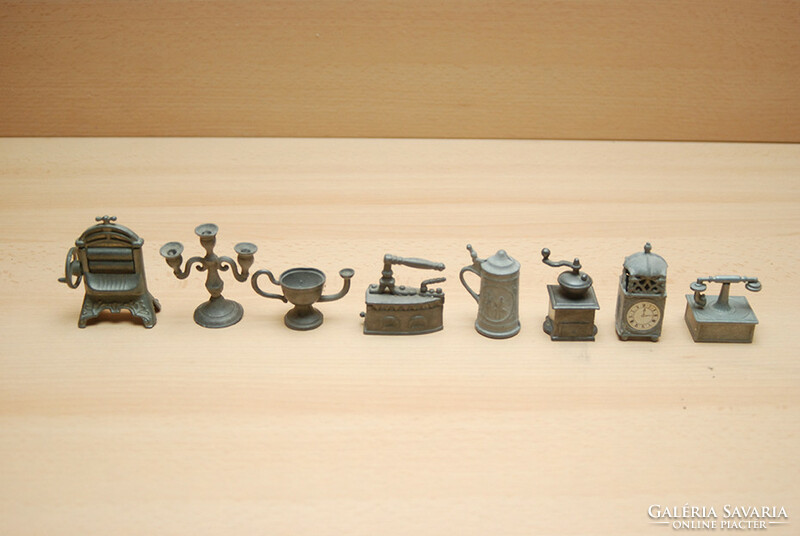 Pewter miniature ornaments, collection