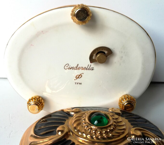 Faberge porcelain Cinderella music box, bonbonnier