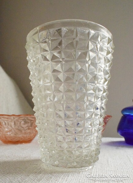 Old vase, cast glass, 10.5 x 15 cm, small defect