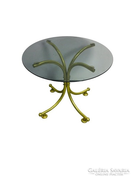 Metal frame glass flat design coffee table - 50607