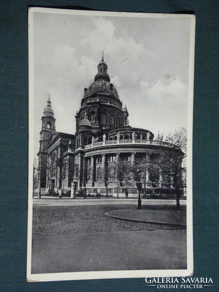 Postcard, Budapest, Saint Stephen's Basilica, 1937