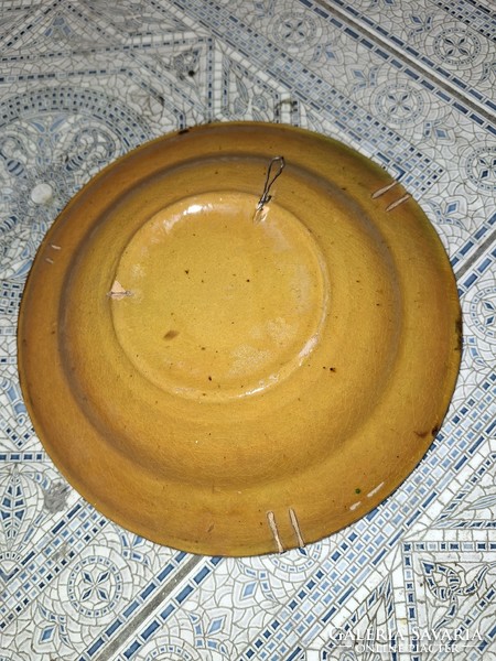 Retro old ceramic plate decorative plate mid century wall plate