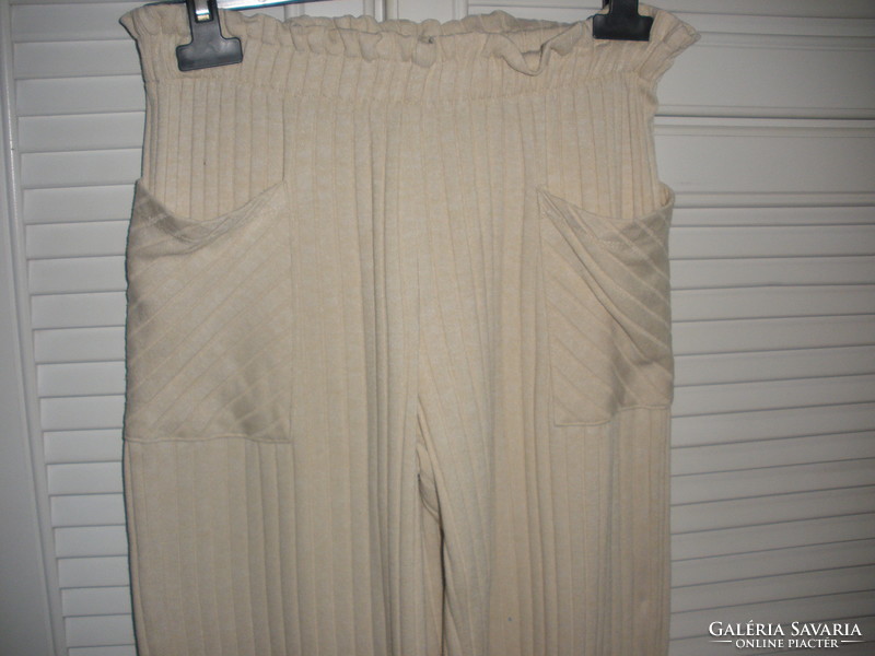 Wool white special pants