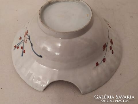 Antik kínai Imari porcelán borbély fodrász eszköz tál tányér 8635