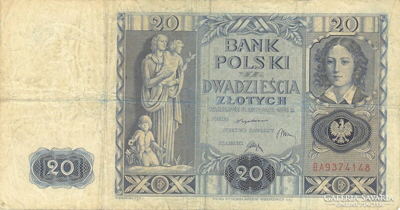 20 zloty zlotych 1936 Lengyelország 2.