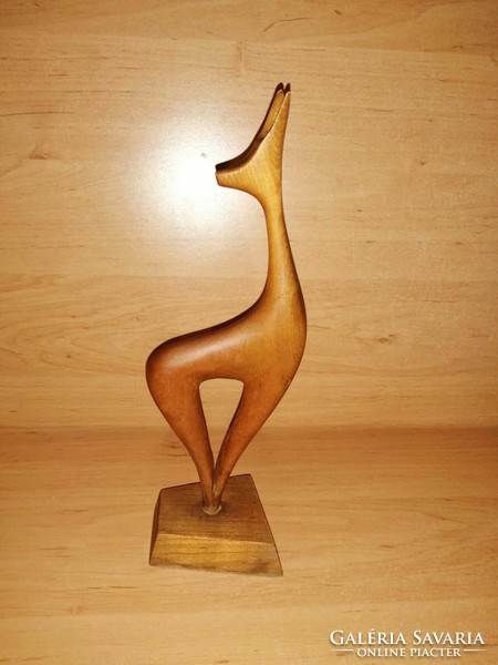 Art deco wooden deer figure - 26.5 cm high (25/d)