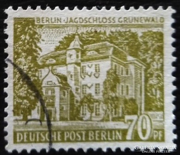 Bb123p / Germany - Berlin 1954 Berlin buildings stamp series 70 pf. Its value is sealed