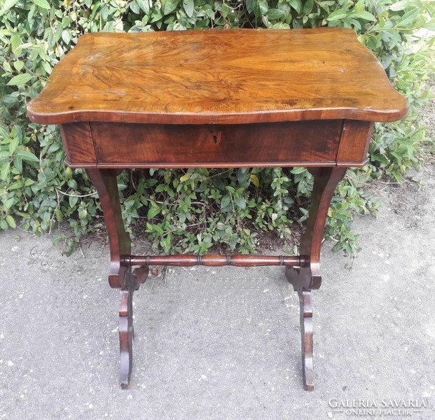 Antique Biedermeier sewing table.