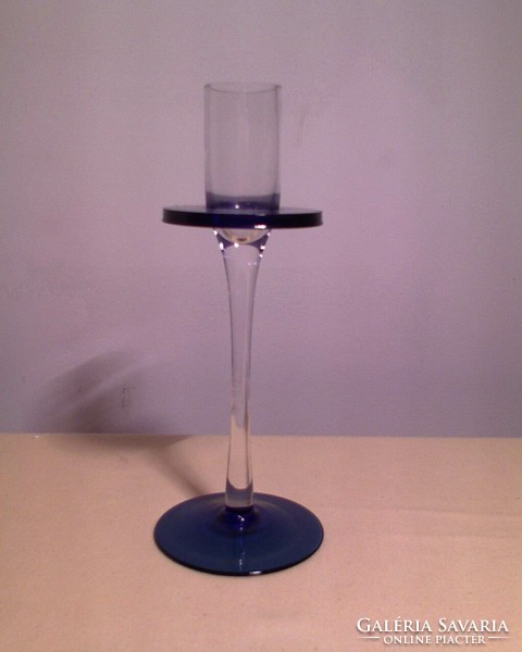 Üveg gyertyatartó 18 cm