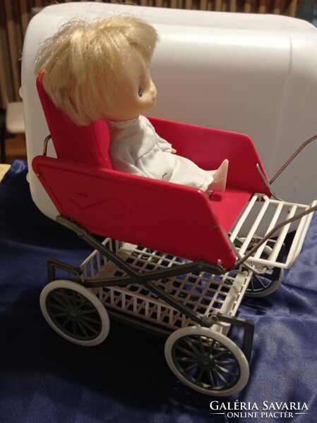 Rare traffic stroller in good condition with doll marked as a gift