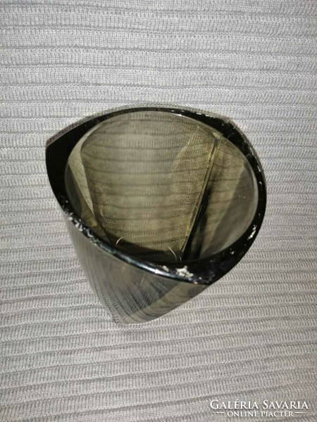 Retro füst színű üveg váza (A12)