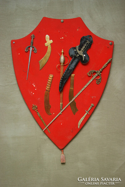 Dagger, shield, military collection