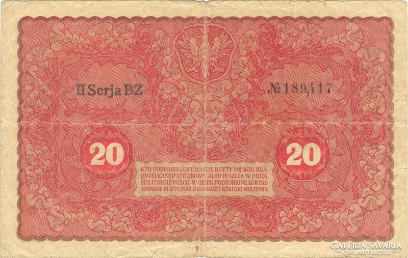 20 marka 1919 Lengyelország II. széria 2.