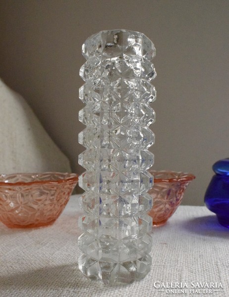 Régi váza , öntött üveg  17,4 x 5,4 cm