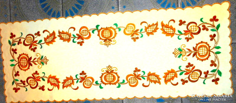 Embroidered tablecloth, runner 80 cm x 30 cm - professionally made handwork