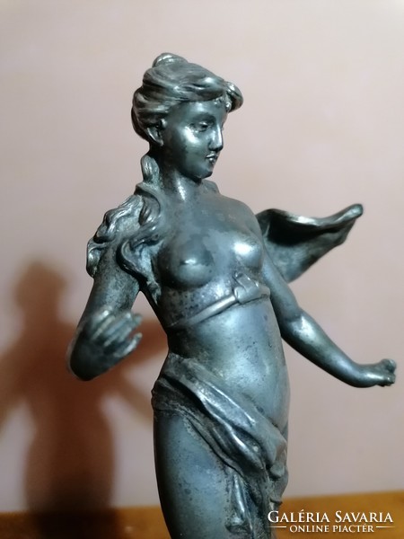 Silver-plated pewter statue